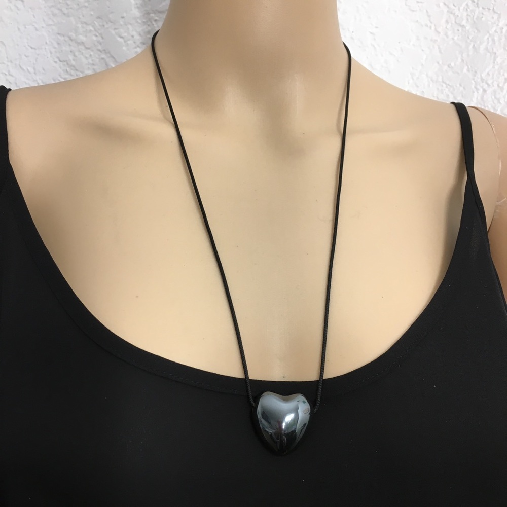 Blue Goldstone Heart Necklace
